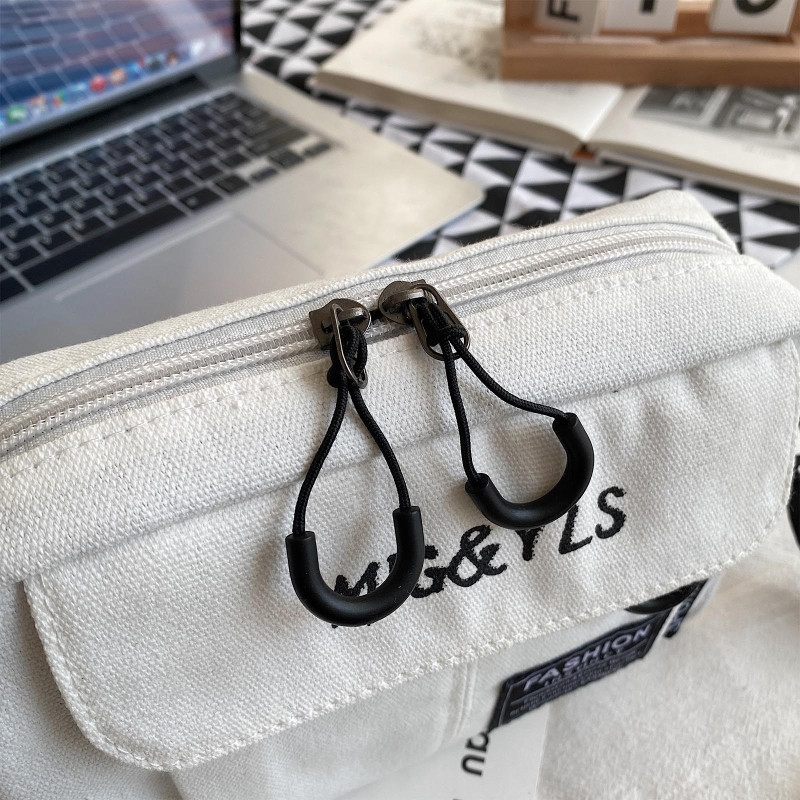 Fekete Sárga Fehér Vászon Kézitáskák Hétköznapi Csomagtartó Utazás Férfi Női Crossbody táska Vászon futártáska Lopásgátló