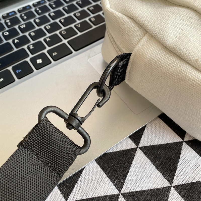 Fekete Sárga Fehér Vászon Kézitáskák Hétköznapi Csomagtartó Utazás Férfi Női Crossbody táska Vászon futártáska Lopásgátló