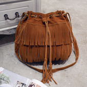 2022 Retro Faux Suede Fringe Naiste Sõnumikotid Tote Uus Käekott Tutt Õlakotid Crossbody Bag Bolsa Fesmall Na