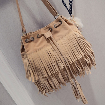 2022 Retro Faux Suede Fringe Γυναικείες τσάντες Messenger Tote Νέα τσάντα με φούντα Τσάντες ώμου χιαστί Τσάντα Bolsa Fesmall Na