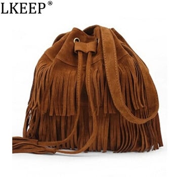 2022 Retro Faux Suede Fringe Γυναικείες τσάντες Messenger Tote Νέα τσάντα με φούντα Τσάντες ώμου χιαστί Τσάντα Bolsa Fesmall Na