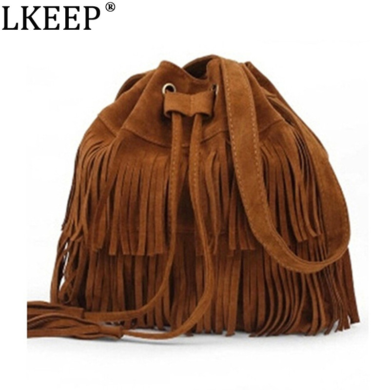 2022 Retro Faux Suede Fringe Naiste Sõnumikotid Tote Uus Käekott Tutt Õlakotid Crossbody Bag Bolsa Fesmall Na