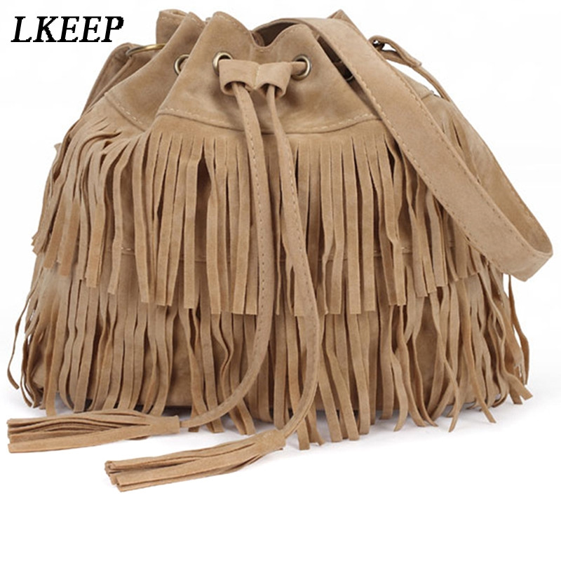 2022 Retro Faux Suede Fringe Naiste Sõnumikotid Tote Uus Käekott Tutt Õlakotid Crossbody Bag Bolsa Fesmall Na
