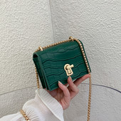 PU Δερμάτινη Casual Messenger Crossbody Τσάντα Γυναικεία Μονόχρωμη Μίνι Αλυσίδα Τσάντες ώμου Νεανικές Γυναικείες Μικρή Τετράγωνη Τσάντα Bolsas Mujer