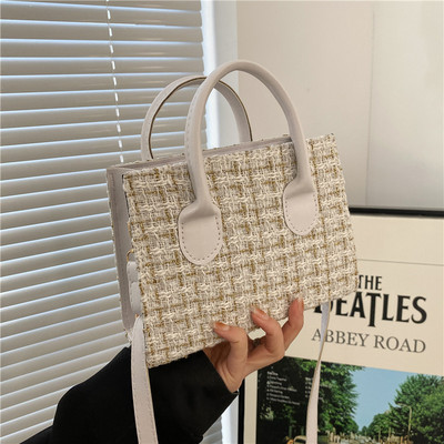 Μαλακό PU δερμάτινη τσάντα γυναικείες τσάντες ώμου Γυναικείες τσάντες ώμου για μικρά τετράγωνα χιαστί πορτοφόλια ταξιδιού Καρό τσάντες