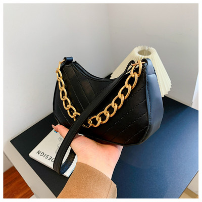 Női válltáska Retro kockás hónaljtáskák Láncpánt Cipzár Alkalmi tervező Mini kézitáskák Válltáska Női válltáska