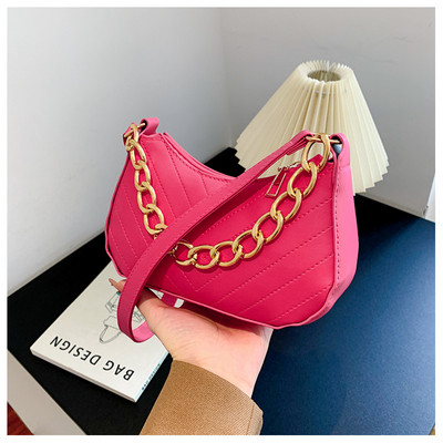 Női válltáska Retro kockás hónaljtáskák Láncpánt Cipzár Alkalmi tervező Mini kézitáskák Válltáska Női válltáska