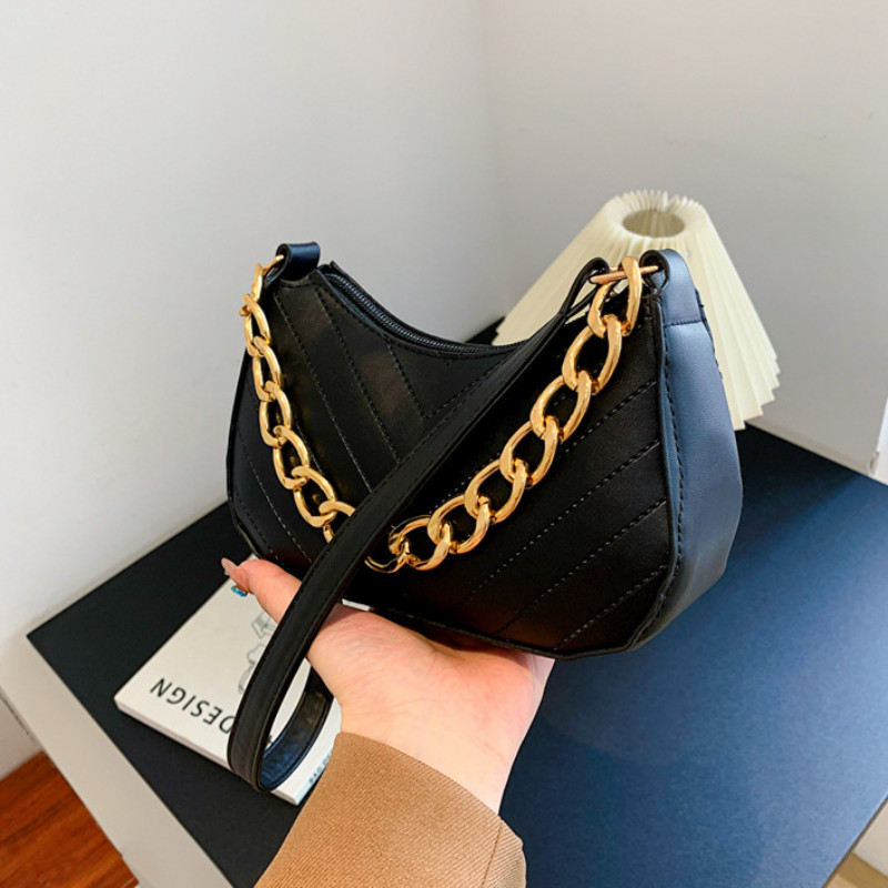 Női válltáska Retro kockás hónaljtáskák Láncpánt Cipzár Alkalmi tervező Mini kézitáskák Válltáska Női válltáska