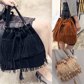 Naiste õlakott Retrotutid Trending Cross Body Bag Tutt Seemisnahast Kunstkarusnahast Fringe Messenger Õlakott Totes Bolsa