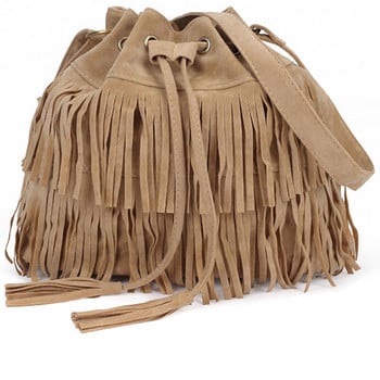 Γυναικεία Τσάντα ώμου Ρετρό Φούντες Trending Cross Body Bag Tassel Suede Faux γούνα Fringe Messenger Shoulder Handbag Totes Bolsa