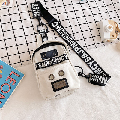 Cute Little Chest Pack 2022 Νέα δικτυωτή κόκκινη ευέλικτη τσάντα στήθους από καμβά Messenger Ins Μοντέρνα δροσερή γυναικεία φοιτητική τσάντα ώμου