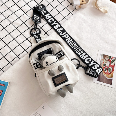 Cute Little Chest Pack 2022 Νέα δικτυωτή κόκκινη ευέλικτη τσάντα στήθους από καμβά Messenger Ins Μοντέρνα δροσερή γυναικεία φοιτητική τσάντα ώμου