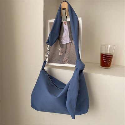 Nailonist Crossbody kott 2022 tüdrukute käekotid naistele Shopper Casual Solid Lihtne kett, sõlmitud rihmad Messenger õlakottid