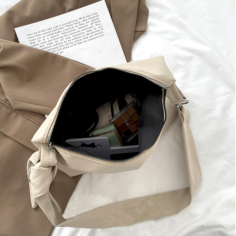 Nailonist Crossbody kott 2022 tüdrukute käekotid naistele Shopper Casual Solid Lihtne kett, sõlmitud rihmad Messenger õlakottid