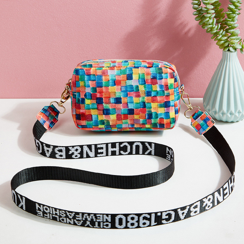 Női kis kézitáska Táskák Táskák Geometrikus Mintás Női Táska Csomagtartó Kis négyzetes Táska Divat Női Hírvivő Válltáska