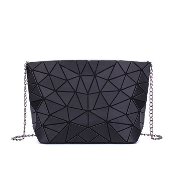 Нови малки дамски чанти с верижка Дамска матова геометрична чанта през рамо през рамо Tote Дамска обикновена сгъваема чанта Clutch Sac