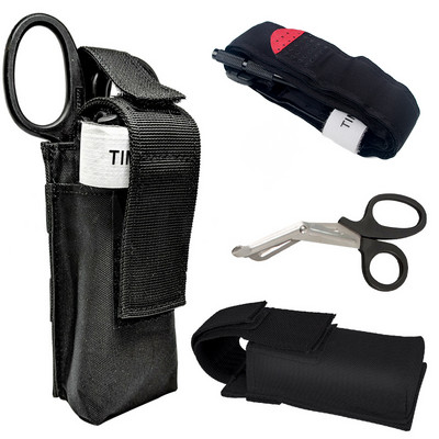 Vienos rankos pirmosios pagalbos turniketas, pagamintas iš aliuminio strypo, naudojamas karinių reikmenų sukimosi taktinis avarinis gelbėjimo gyvybės išlikimo įrankis