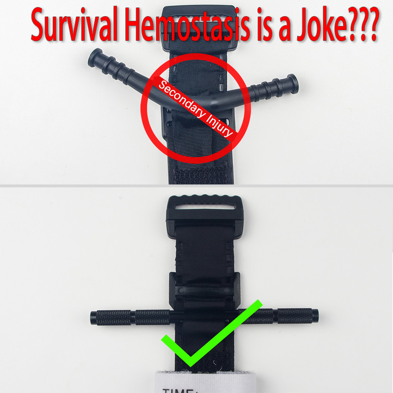 Vienos rankos pirmosios pagalbos turniketas, pagamintas iš aliuminio strypo, naudojamas karinių reikmenų sukimosi taktinis avarinis gelbėjimo gyvybės išlikimo įrankis