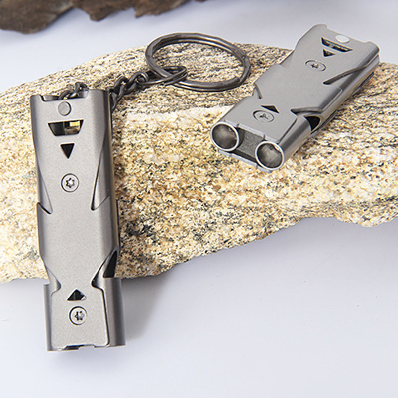 Kaasaskantav vile 120 db alumiiniumsulamist topelttoru elupäästja hädaolukorras SOS ellujäämise vile välitingimustes EDC tööriist