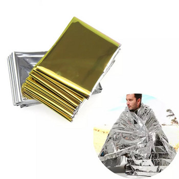Κουβέρτα Πρώτων Βοηθειών Εξωτερικού χώρου διάσωσης Χαμηλής θερμοκρασίας Μονωτική κουβέρτα Κάμπινγκ Keeping Foil Polyester Film Lifesaving Warm Insulation