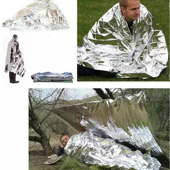 Κουβέρτα Πρώτων Βοηθειών Εξωτερικού χώρου διάσωσης Χαμηλής θερμοκρασίας Μονωτική κουβέρτα Κάμπινγκ Keeping Foil Polyester Film Lifesaving Warm Insulation