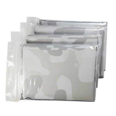 Θερμική κουβέρτα Poncho έκτακτης ανάγκης Ελαφρύ πτυσσόμενο αδιάβροχο αντιανεμικό σκίαστρο επαναχρησιμοποιήσιμο φορητό κάλυμμα μαξιλαριού για κάμπινγκ