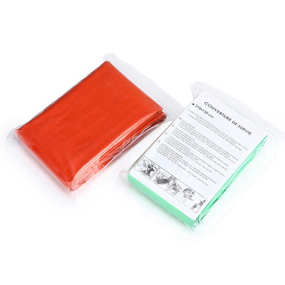 Θερμική κουβέρτα Poncho έκτακτης ανάγκης Ελαφρύ πτυσσόμενο αδιάβροχο αντιανεμικό σκίαστρο επαναχρησιμοποιήσιμο φορητό κάλυμμα μαξιλαριού για κάμπινγκ