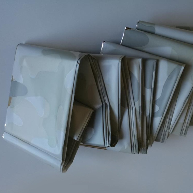 Θερμική κουβέρτα Poncho έκτακτης ανάγκης Ελαφρύ πτυσσόμενο αδιάβροχο αντιανεμικό σκίαστρο επαναχρησιμοποιήσιμο φορητό κάλυμμα μαξιλαριού για κάμπινγκ