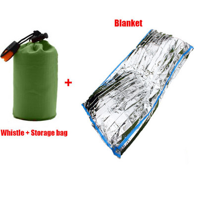 Kaasaskantav veekindel hädaolukordade ellujäämismagamiskott matkamiseks matkavarustuse termiline Bivy koti esmaabikomplekt Mylar tekk
