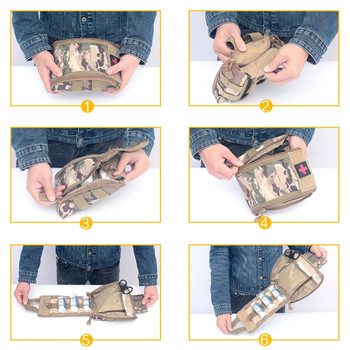 EDC Medical Bag Molle Tactical Pouch Κιτ πρώτων βοηθειών Υπαίθριο αυτοκίνητο Στρατού Κάμπινγκ έκτακτης ανάγκης Πεζοπορία Survival EMT Utility Pack Κυνήγι