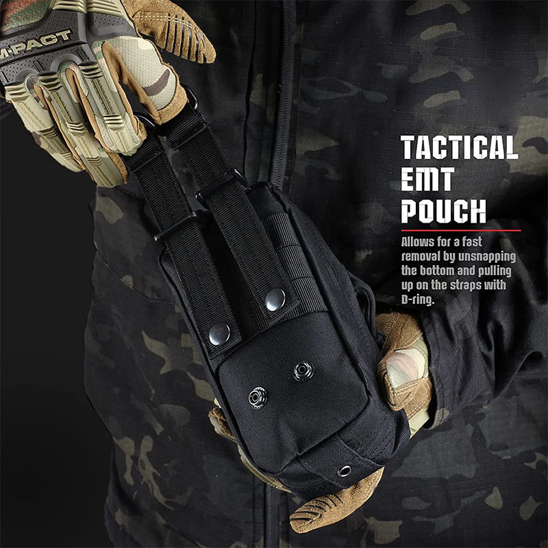 Κιτ πρώτων βοηθειών Medical EDC Pouch Tactical MOLLE Outdoor Medical Bag Tourniquet Scissors Waist Bag Military Fan Tactical Bag