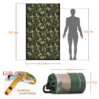 Outdoor Life Bivy hädaabimagamiskott, termohoidja, veekindel Mylari esmaabi hädaabi Blanke matkamise ellujäämisvarustus