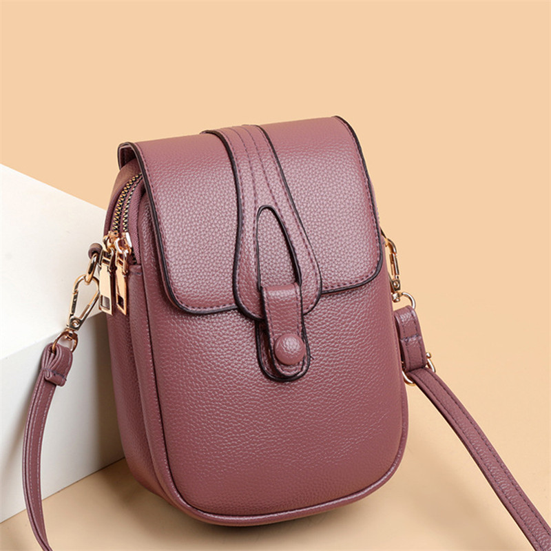 Άνοιξη Καλοκαίρι Γυναικεία χιαστί τσάντα ώμου κινητού τηλεφώνου Κάλυμμα PU Δερμάτινη γυναικεία τσάντα ώμου