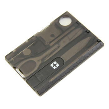 Camping EDC Survival Handy Multifunctional Survival Camping Tool Card Knife LED Light Μεγεθυντικός φακός Νέος