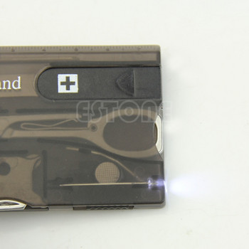 Camping EDC Survival Handy Multifunctional Survival Camping Tool Card Knife LED Light Μεγεθυντικός φακός Νέος