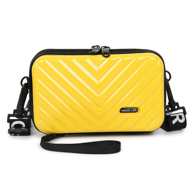 Moodsad õlakotid naiste kott kohvri karbi kuju PVC naiste käekott Õlakott Mini pagasi reisikäekott Võrkpunane kott