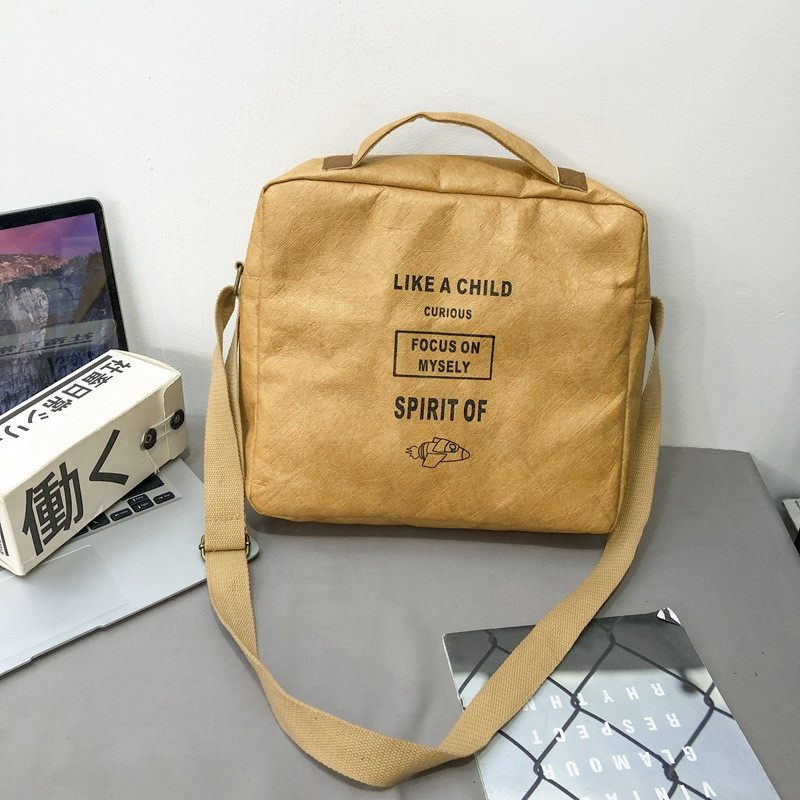 Vintage kraftpapīra plecu somas sievietēm ar atloku šķērsām soma somiņa Ikdienas vēstneša soma rokassomu soma