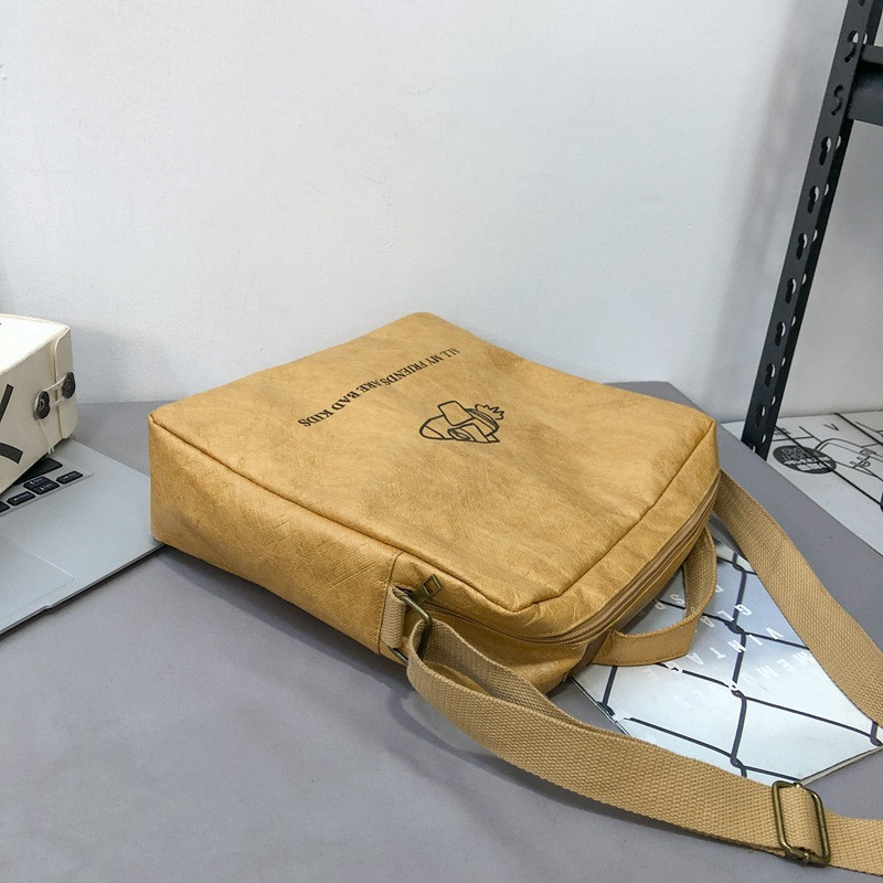 Vintage kraftpapīra plecu somas sievietēm ar atloku šķērsām soma somiņa Ikdienas vēstneša soma rokassomu soma