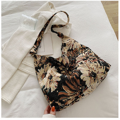 Φορητές τσάντες ώμου σε στυλ ελαιογραφίας Driga για γυναικεία σχέδια τσάντες καμβά μασχάλης Γυναικείες ρετρό ιδιοσυγκρασία μεγάλες τσάντες