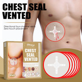 6 tk Ohutus ellujäämise hädaolukorras trauma kleebis Rindkere tihend Meditsiiniline rindkere tihend ventileeritud esmaabiplaaster välistingimustes kasutatavate tööriistade ohutus ellujäämine