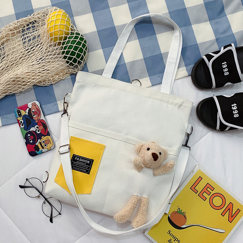 Γυναικεία τσάντα αγγελιοφόρου χαριτωμένη γυναικεία τσάντα μεγάλης χωρητικότητας Γυναικείες τσάντες ώμου 2022 Νέα μόδα τσάντες με φερμουάρ Bear Student bag