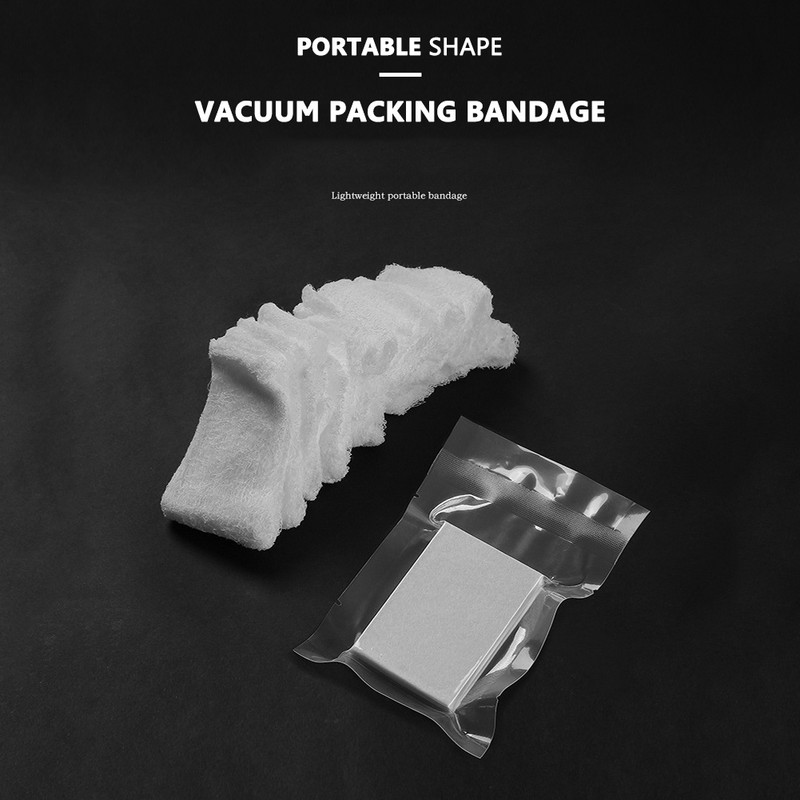 Esmaabi kokkusurutud steriilne marli rull, erakorraline meditsiiniline side, hemostaatiline kontrollside, vaakumpakende marli rull 300 cm * 6 cm