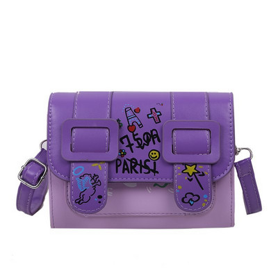 Női graffitis egy vállra keresztezett Cambridge táska 2020 népszerű, új divatos koreai hálóvörös, teljesen passzoló kis táska