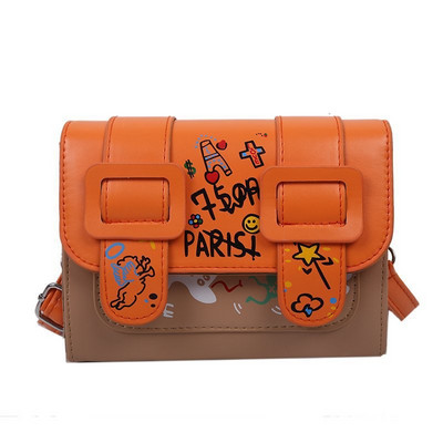 Női graffitis egy vállra keresztezett Cambridge táska 2020 népszerű, új divatos koreai hálóvörös, teljesen passzoló kis táska