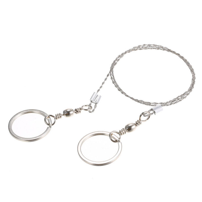 Πριόνι για υπαίθριο κάμπινγκ Εργαλείο επιβίωσης έκτακτης ανάγκης από ανοξείδωτο χάλυβα Σύρμα επιβίωσης κιτ εργαλείων χειρός συρμάτινο πριόνι τσέπης για κατασκήνωση πεζοπορίας κυνήγι