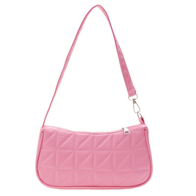 Γυναικείες τσάντες Trend 2022 Τσάντα ώμου μασχάλης με ανάγλυφο γεωμετρικό μοτίβο PU δέρμα πούλι Γυναικείες μονόχρωμες τσάντες τσάντες τσάντες