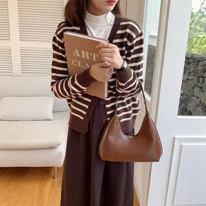 Γυναικείες τσάντες 2023 Επώνυμα σχεδιαστές φερμουάρ Μικρές τσάντες Lady Fashion τσάντα ώμου PU Δερμάτινες casual hobos τσάντες