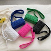 Fashion Space Pad Βαμβακερές γυναικείες τσάντες ώμου Νάιλον ύφασμα ώμου χιαστί τετράγωνες τσάντες Μικρό πτερύγιο τσάντα γυναικεία τσάντα αγγελιοφόρων