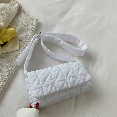 Fashion Space Pad Βαμβακερές γυναικείες τσάντες ώμου Νάιλον ύφασμα ώμου χιαστί τετράγωνες τσάντες Μικρό πτερύγιο τσάντα γυναικεία τσάντα αγγελιοφόρων