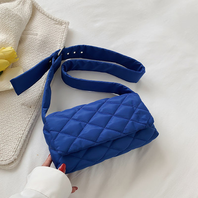 Fashion Space Pad Βαμβακερές γυναικείες τσάντες ώμου Νάιλον ύφασμα ώμου χιαστί τετράγωνες τσάντες Μικρό πτερύγιο τσάντα γυναικεία τσάντα αγγελιοφόρων